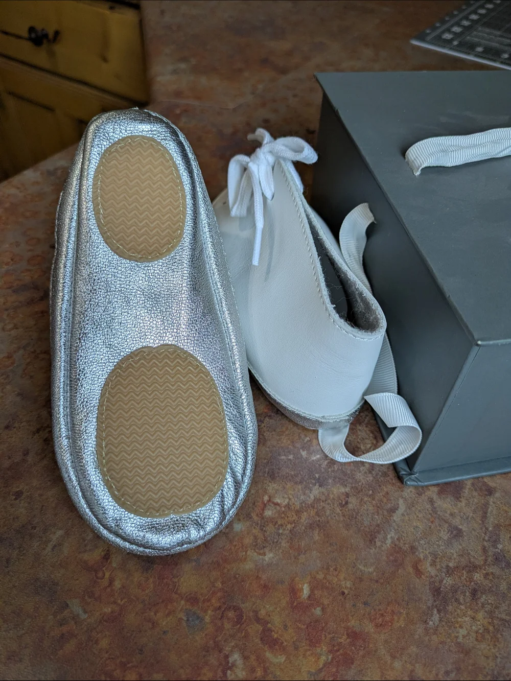White Kids Dress Lace-Up Shoes